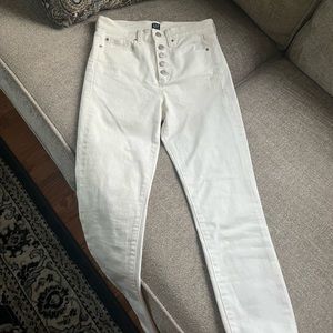 Gap denim white skinny jeans size 26
